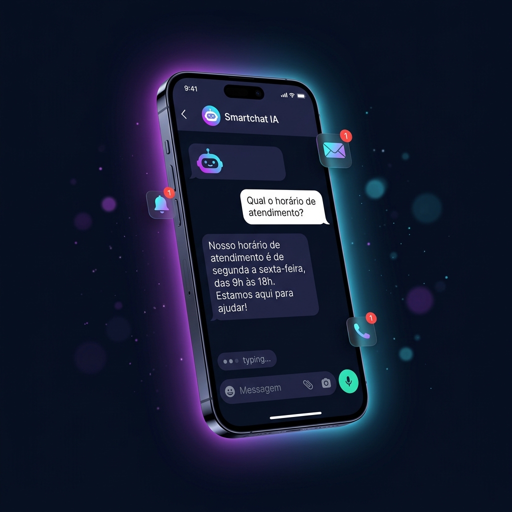 Demonstração do Smartchat IA respondendo no WhatsApp